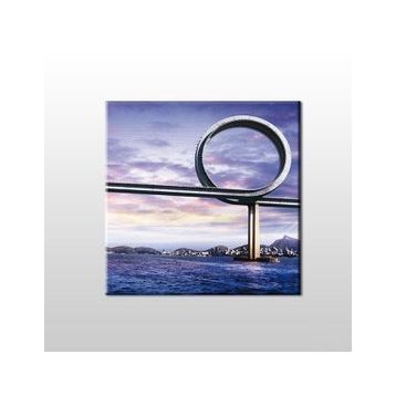 Technopa Daire Yol 70x70 cm Kanvas Tablo