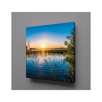 Technopa Deniz Gün Doğumu 30x30 cm Kanvas Tablo