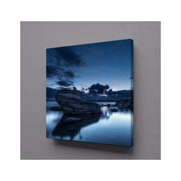 Technopa Deniz Kayalar 90x90 cm Kanvas Tablo