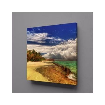 Technopa Deniz Kenarı 120x120 cm Kanvas Tablo