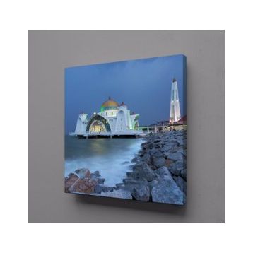 Technopa Deniz Kenarında Cami 40x40 cm Kanvas Tablo