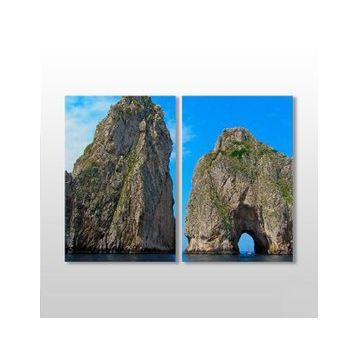Technopa Deniz Manzaralı Kayalar 50x40 cm Kanvas Tablo