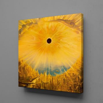 Technopa Deniz Üzerine Doğan Güneş 90x90 cm Kanvas Tablo