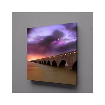 Technopa Deniz ve Köprü 100x100 cm Kanvas Tablo