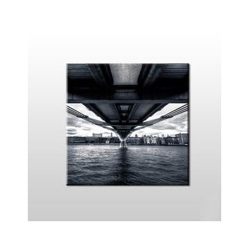 Technopa Deniz ve Köprü 80x80 cm Kanvas Tablo