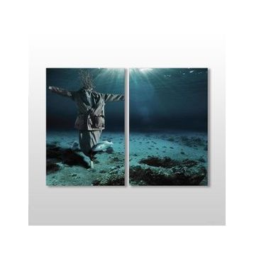 Technopa Denizaltı Korkuluk 70x60 cm Kanvas Tablo