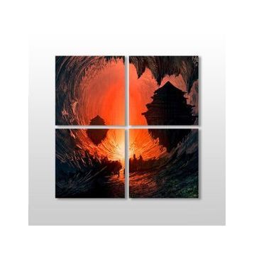 Technopa Dijital Dünya 120x120 cm Kanvas Tablo