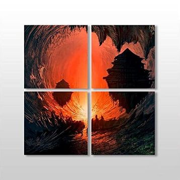 Technopa Dijital Dünya 200x200 cm Kanvas Tablo