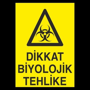 Technopa Dikkat Biyolojik Tehlike 60 x 90 cm Uyarı Levhası