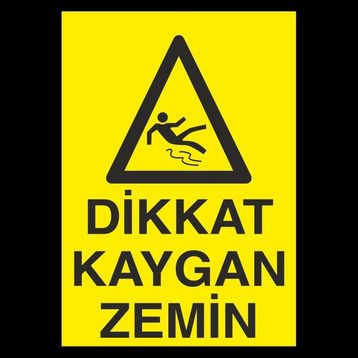 Technopa Dikkat Kaygan Zemin 2 20 x 30 cm Uyarı Levhası