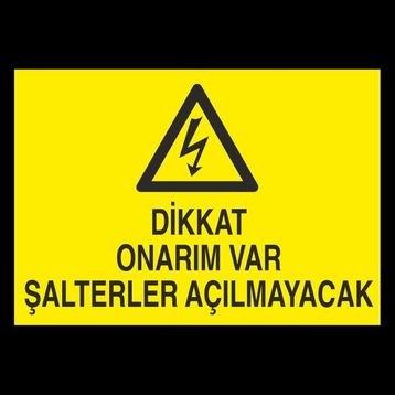 Technopa Dikkat Onarım Var 20 x 30 cm Uyarı Levhası