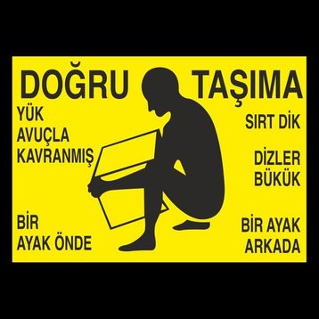 Technopa Doğru Taşıma 30 x 40 cm Uyarı Levhası