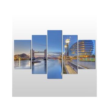 Technopa Dubai Bina ve Deniz 105x60 cm Kanvas Tablo