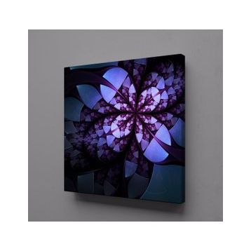 Technopa Eflatun Çiçek 40x40 cm Kanvas Tablo