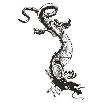 Technopa Ejder 40 cm Folyo Duvar Stickerı