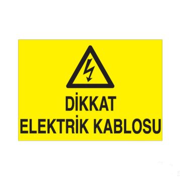 Technopa Elektrik Kablosu Uyarı Levhası