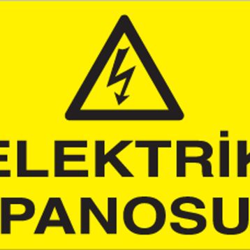 Technopa Elektrik Panosu Uyarı Levhası