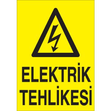 Technopa Elektrik Tehlikesi Uyarı Levhası