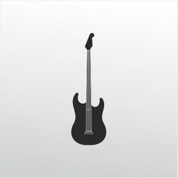 Technopa Elektro Gitar 50 cm Folyo Duvar Stickerı