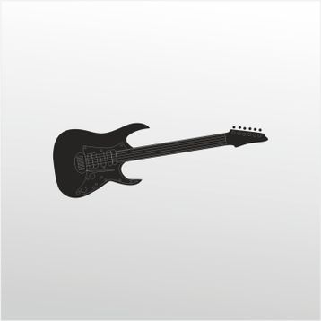 Technopa Elektro Gitar 50 cm Folyo Duvar Stickerı