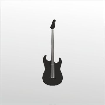 Technopa Elektro Gitar 70 cm Folyo Duvar Stickerı