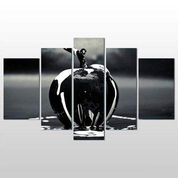 Technopa Elma Siyah 225x130 cm Kanvas Tablo