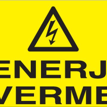 Technopa Enerji Verme Uyarı Levhası