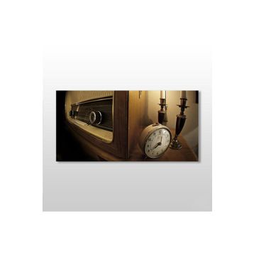 Technopa Eski Radyo 240x120 cm Kanvas Tablo