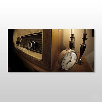 Technopa Eski Radyo 80x40 cm Kanvas Tablo