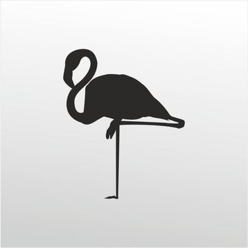 Technopa Flamingo 40 cm Folyo Duvar Stickerı