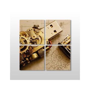 Technopa Flash Bellek 100x100 cm Kanvas Tablo