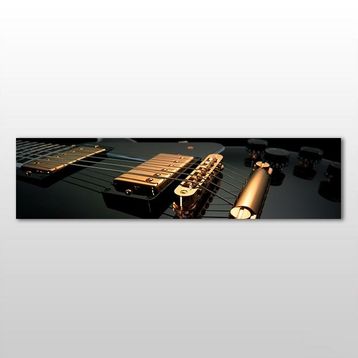 Technopa Gitar Telleri 90x30 cm Kanvas Tablo