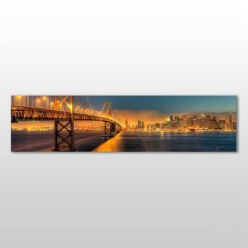 Technopa Gold Köprü 90x30 cm Kanvas Tablo