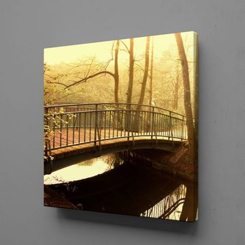 Technopa Göldeki Köprü 25x25 cm Kanvas Tablo