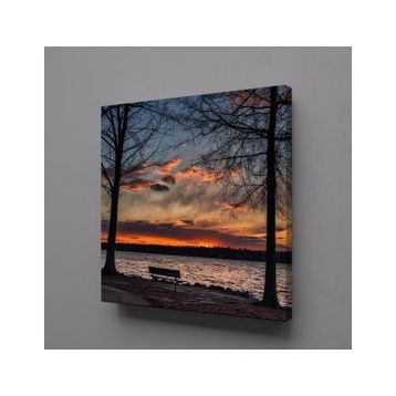 Technopa Gün Batımı Manzarası 30x30 cm Kanvas Tablo