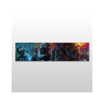 Technopa Hayvanlar 180x60 cm Kanvas Tablo