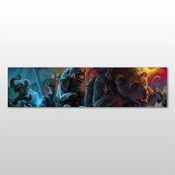 Technopa Hayvanlar 180x60 cm Kanvas Tablo