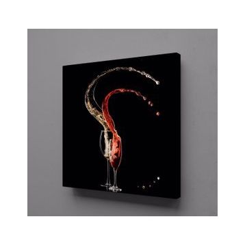 Technopa İçkilerin Sıçramaları 30x30 cm Kanvas Tablo