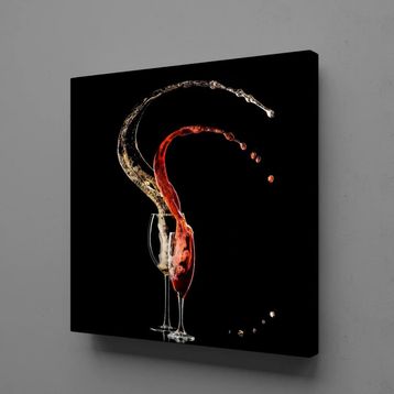 Technopa İçkilerin Sıçramaları 30x30 cm Kanvas Tablo