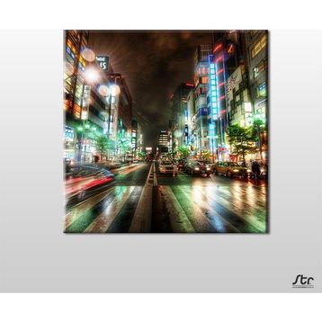 Technopa Işık Hızı Metropol 80x80 cm Kanvas Tablo