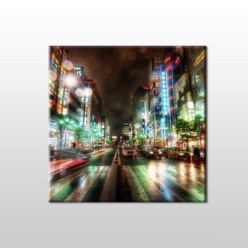 Technopa Işık Hızı Metropol 80x80 cm Kanvas Tablo