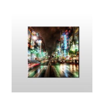 Technopa Işık Hızı Metropol 80x80 cm Kanvas Tablo