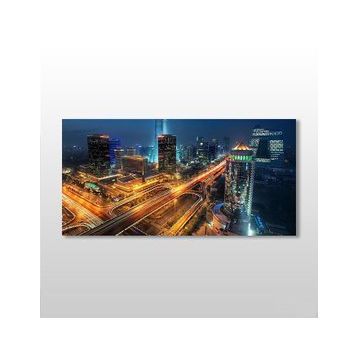 Technopa Işıklı Şehir 80x40 cm Kanvas Tablo