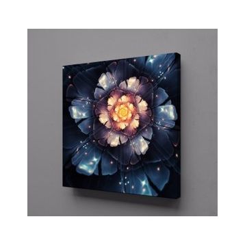Technopa Işıltılı Çiçek 60x60 cm Kanvas Tablo