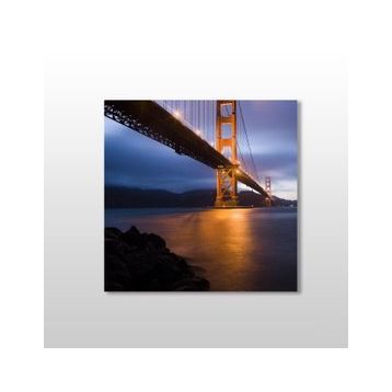Technopa Istanbul Köprü Gece 80x80 cm Kanvas Tablo
