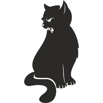 Technopa Kedi 200 cm Folyo Duvar Stickerı
