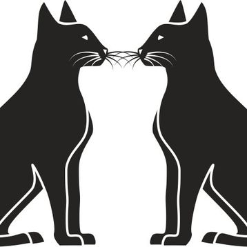Technopa Kedi 60 cm Folyo Duvar Stickerı