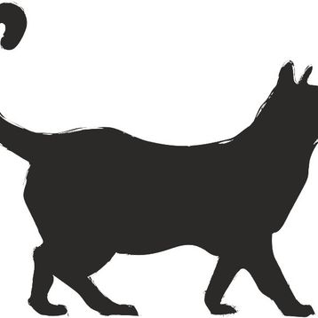 Technopa Kedi 70 cm Folyo Duvar Stickerı