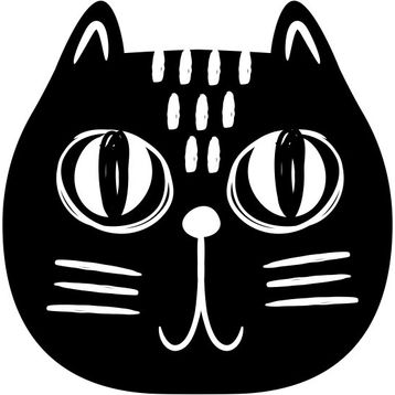 Technopa Kedi 70 cm Folyo Duvar Stickerı