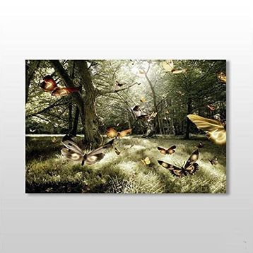 Technopa Kelebekler 45x30 cm Kanvas Tablo